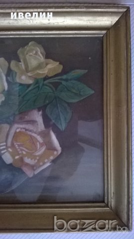 стара картина-цветя, снимка 4 - Картини - 14884368