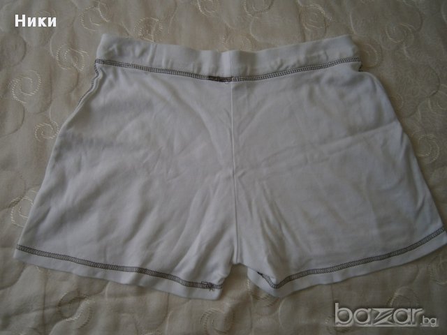 Нови къси дамски памучни бели панталонки - размер М, снимка 7 - Спортни екипи - 14600836