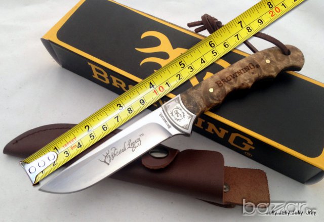 Ловен нож Browning / кожена кания /, снимка 1 - Ножове - 12690647