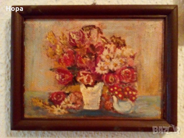 Миниатюра : ,,Ваза с цветя", снимка 3 - Картини - 25685941