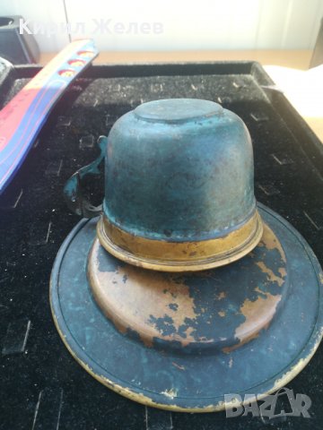 Стара чашка с чинийкабронз-9955, снимка 6 - Други ценни предмети - 25851998