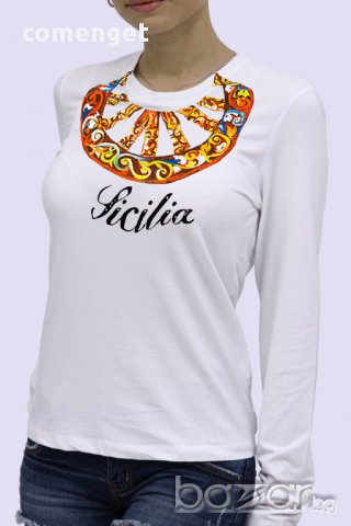 ПРОМО ЦЕНА! Дамски блузи SICILIA! Поръчай модел с ТВОЯ идея!, снимка 1 - Блузи с дълъг ръкав и пуловери - 12591711