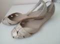 Златисти сандали ZARA, номер 37 (стелка 23,5 см) в перфектно състояние , снимка 3