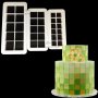 3 бр големи Квадрат квадрати minecraft пластмасови резци форми декорация и украса торта резец форма