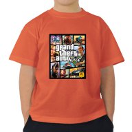 Уникална тениска на GTA 5 с авторски дизайн! Бъди различен, поръчай модел по твой дизайн!, снимка 4 - Детски тениски и потници - 14810336
