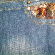 Дизайнерски дънкови бермуди ”DNA” jeans originals” Dona Caran New York! 4-5XL, снимка 4 - Дънки - 14498792