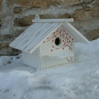 дървени рисувани къщички за птици, снимка 4 - Други - 14278090