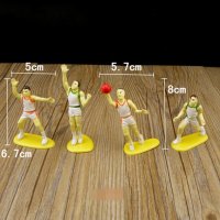 4 Баскетболисти и кош фигурки PVC пластмасови  за игра и украса торта топер баскетбол, снимка 4 - Други - 22004563