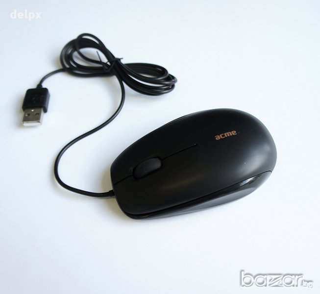 Оптична малка ергономична мишка черна USB DPI=1000, снимка 1