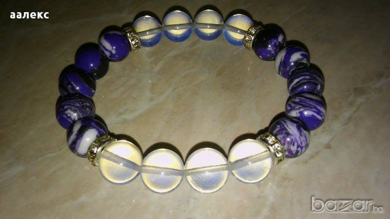 Ръчно изработена гривна от естествени камъни, снимка 1