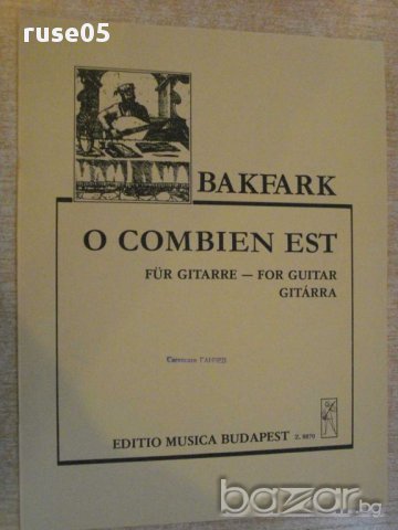 Книга "O COMBIEN EST - Gitárra-VALENTINUS BAKFARK" - 4 стр.