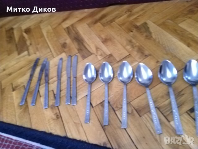 Лъжици и ножове руски по 6 броя, снимка 1 - Прибори за хранене, готвене и сервиране - 25376894