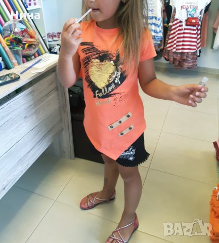 Тениска Chichlid оранж, снимка 2 - Детски тениски и потници - 26168779