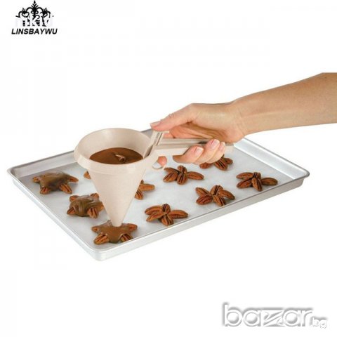 Фуния Разпределител дозатор пош за крем сос шоколад глазура ганаш тесто диспенсер пластмасов дозатор, снимка 5 - Аксесоари за кухня - 21017666