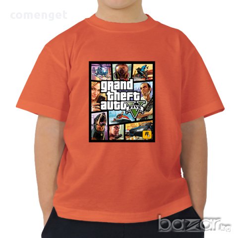 Уникална тениска на GTA 5 с авторски дизайн! Бъди различен, поръчай модел по твой дизайн!, снимка 4 - Детски тениски и потници - 14810336