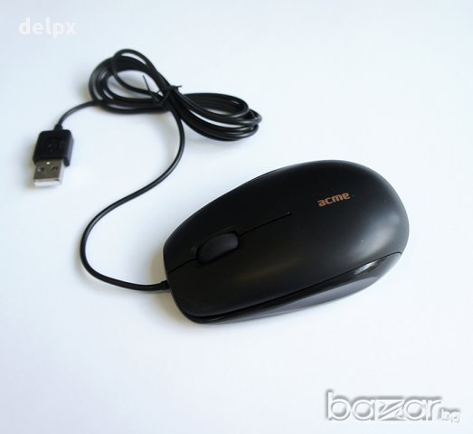 Оптична малка ергономична мишка черна USB DPI=1000