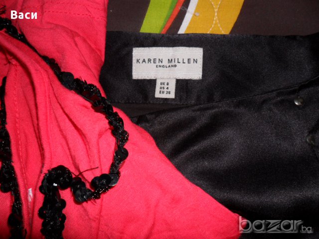 сет 100 % Karen Millen оригинална пола с камъни 100 % silk + топ Karen Millen, снимка 3 - Поли - 11549648