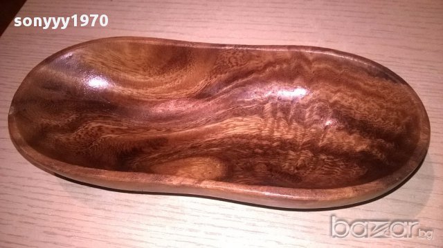Ретро купа-тиково дърво-20х9х4см-внос швеицария