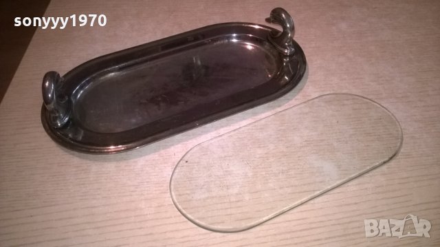 чиния/поднос-31х16х6см с лебеди-внос франция, снимка 8 - Колекции - 26171179