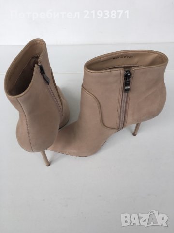 Италиански естествена кожа бежови Mai Piu Senza номер 40, снимка 8 - Дамски боти - 24349084