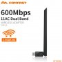 БЕЗЖИЧЕН Wi-fI АДАПТЕР COMFAST CF-916AC, 600Mbps, 802.11b/n/g/ac, Dual Band, снимка 1 - Мрежови адаптери - 22296827