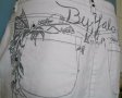 Бяла изнищена дънкова пола с декорации "Buffalo" by David Bitton / голям размер, снимка 1 - Поли - 14796224