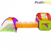 Детска палатка с тунел и 200 топки, снимка 2 - Играчки за стая - 22233628