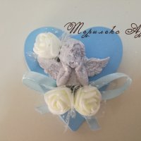 Подаръци за гости-сладко ангелче в синьо, снимка 1 - Подаръци за кръщене - 20767359