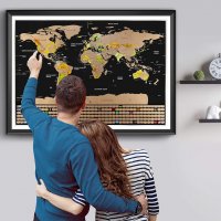 2033 Скреч карта на света + знамената на държавите, снимка 2 - Други игри - 24814763