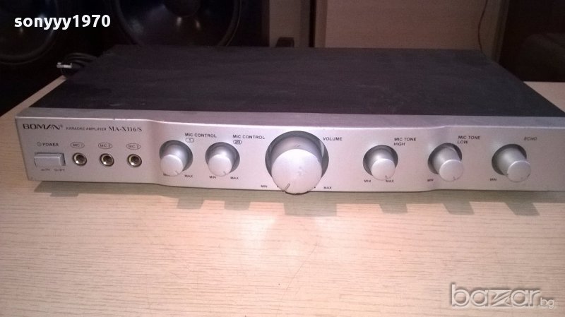 Boman ma-x116s stereo karaoke amplifier-внос швеицария, снимка 1