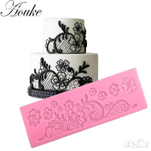 Цвете детелини силиконов молд за захарна дантела кант декорация за торта с гъмпейст фондан, снимка 1