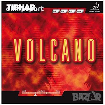 гуми за тенис на маса Tibhar VOLCANO max скорост 78  контрол 96 въртене 93  гъба 42.5' черна,червена, снимка 1