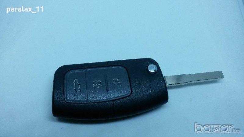 Дистанционно управление с ключ   Ford - Focus, Mondeo, C Max, S Max   3 бутона, снимка 1