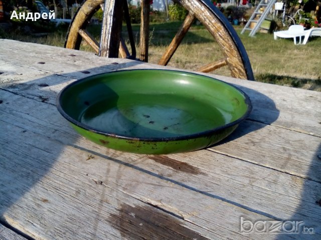 Емайлирана тава, снимка 2 - Антикварни и старинни предмети - 19274372