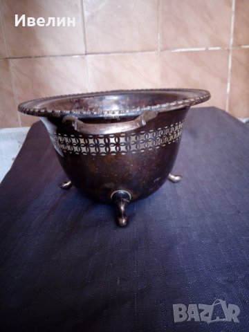 стара посребрена купа арт деко, снимка 2 - Антикварни и старинни предмети - 23042306