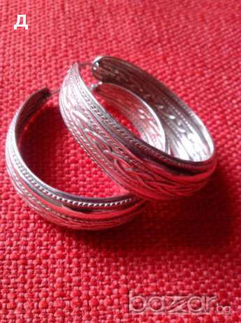 Старинни масивни сребърни обеци ръчно изработени , снимка 2 - Обеци - 17909306