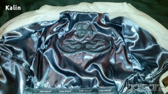 Дизайнерско кожено яке - Цвят Екрю, снимка 4 - Якета - 11916917