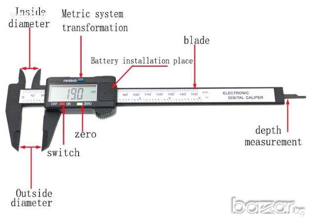 Електронен шублер , снимка 3 - Шублери - 16852159