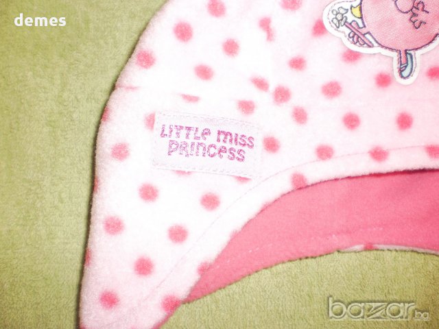 Топла зимна шапка за момиче Little Miss, нова , снимка 4 - Шапки, шалове и ръкавици - 8574293