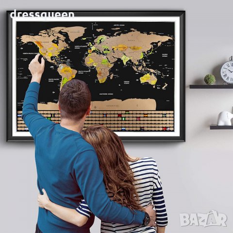 2033 Скреч карта на света + знамената на държавите, снимка 2 - Други игри - 24814763