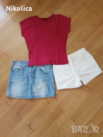 Детска дънкова пола Zara,къс панталон "7 for Mankind",блуза "7 for Mankind", суичър,14 г.момиче, снимка 3 - Детски комплекти - 25032738