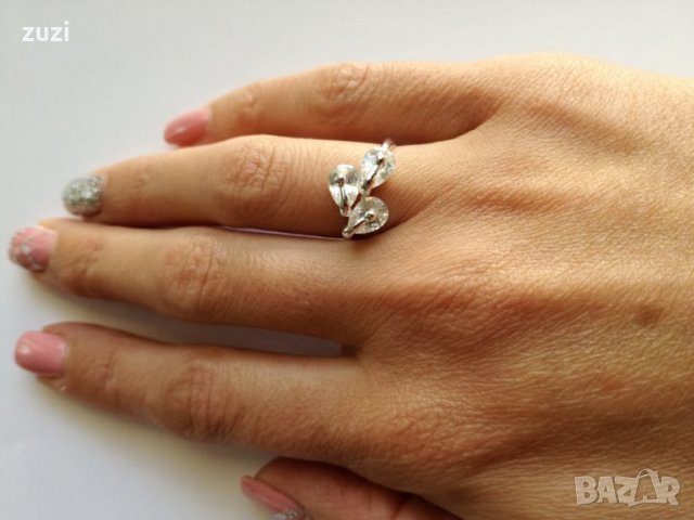 Сребърен пръстен с цирконий - сребро проба 925, снимка 3 - Пръстени - 23045823