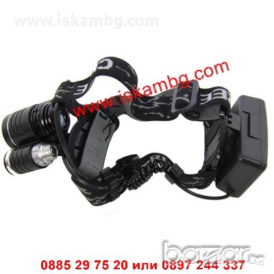 Мощен челник 1800lm T6 + Q5 със стойка, снимка 8 - Екипировка - 12283258