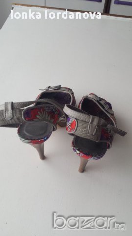 Цветни сандали, номер 38, снимка 3 - Дамски обувки на ток - 17837781