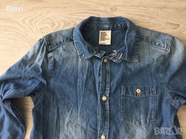 Детска дънкова ризка Н&М.  10/11г, снимка 3 - Детски ризи - 24605153