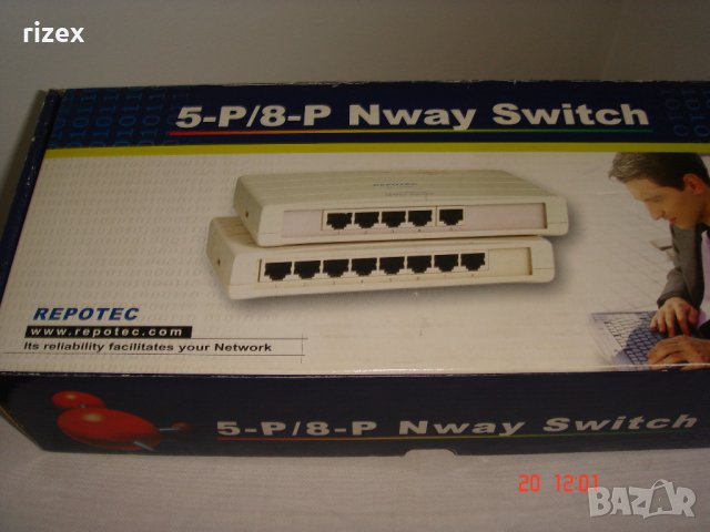 8port Switches TP-Link и Repotec 2бр. за 30 лв, снимка 3 - Суичове - 23073941
