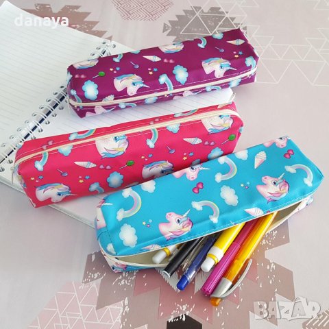 Несесер за училище за момичета Еднорог ученически несесер за моливи, снимка 6 - Ученически пособия, канцеларски материали - 26196556