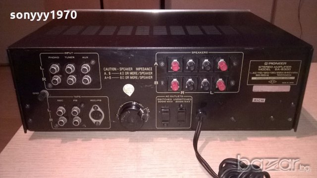 ПОРЪЧАН-pioneer sa-6300 stereo amplifier-made in japan-внос швеицария, снимка 12 - Ресийвъри, усилватели, смесителни пултове - 18708221