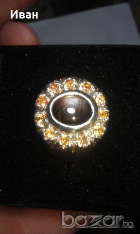 Сребърен пръстен със сапфири, снимка 9 - Пръстени - 19244174