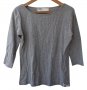 Zara Organic Cotton дамска блуза тениска сива органик памук